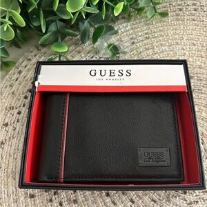 GUESS Men's Los Angeles Black Billfold Wallet NWT